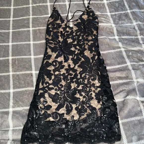 akira chicago black label dress SHEER OPULENCE CUTOUT MAXI DRESS – AKIRA main image 1